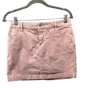 Urban Outfitters BDG Corduroy Mini Skirt Womens 2 Dusty Pink Straight Stretch